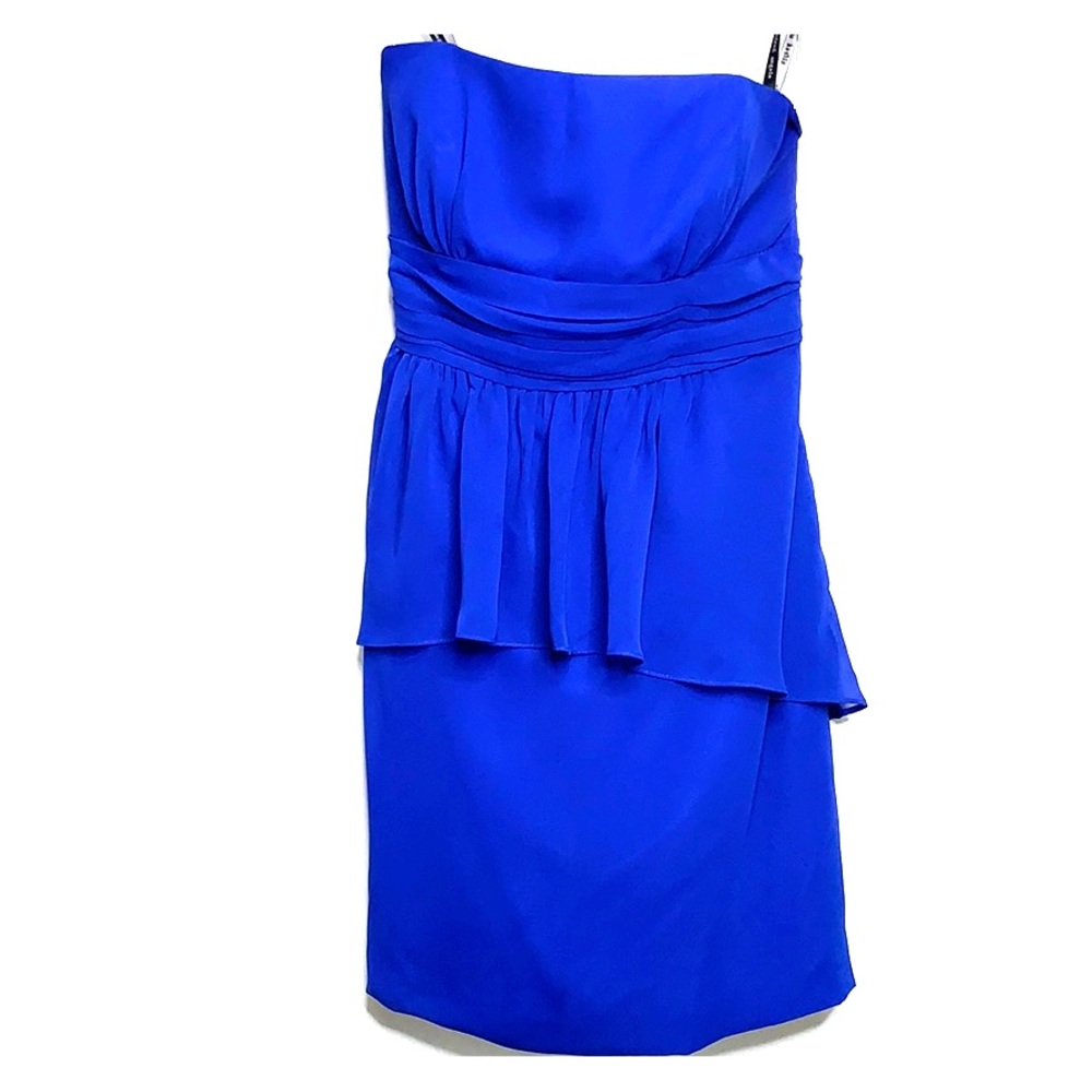 ALFRED ANGELO • Royal Blue Strapless Dressy Dress